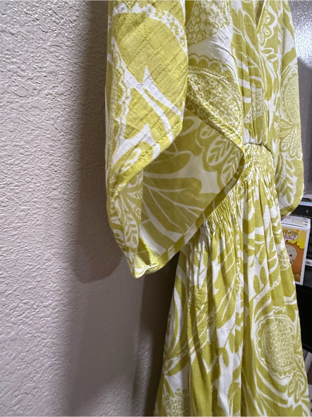 Mlle Gabrielle Floral V-Neck Mini Dress in Lime - Picture 4 of 6
